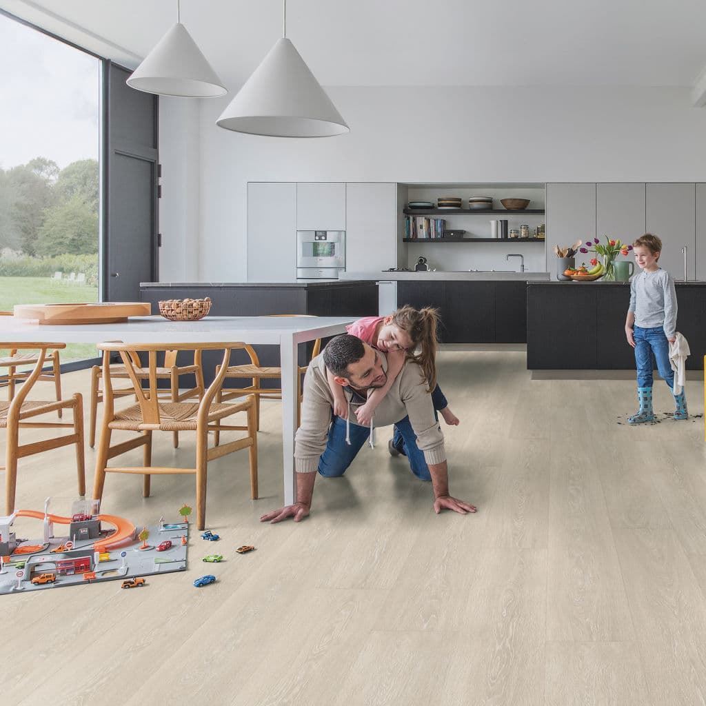 Caja de tarima flotante QUICK-STEP MAJESTIC ROBLE VALLE BEIGE CLARO MJ3554 - Imagen 5